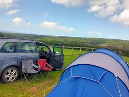 Our camp with sea view
