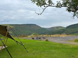 View from the lodge and play ground