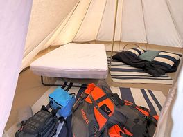 My bell tent. apologies for the mess!