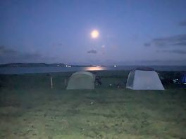 Moon over the bay