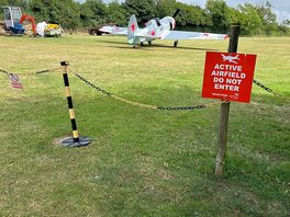 Plane about to take off from branscome airfield.