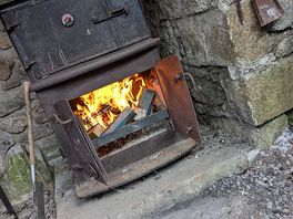 Log burner in communal area