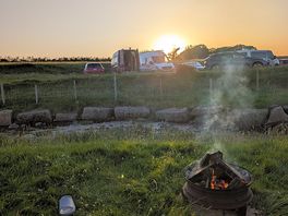 Sunset campfire
