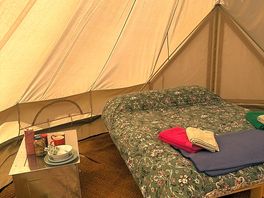 Interior of the bell tent