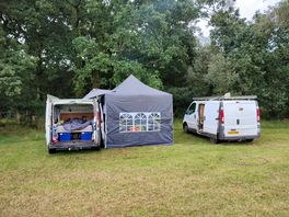 Van camping set up