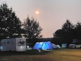 A very red moon last night.
