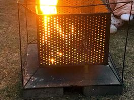Each pitch has a fire pit and drinking water tap, wood, and s’mores kits are available to purchase