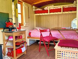 Inside the shepherds hut