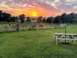Lovely sunset over skern lodge