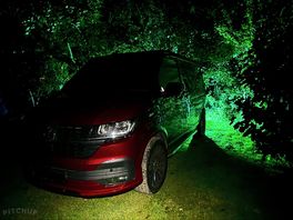 Night shot of my van parked up