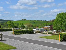 Pitch overlooking the Devon countryside
