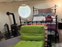 Inside yurt
