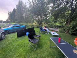 Our pitch next to the stream