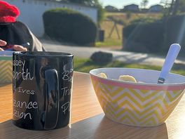 Sunny breakfast view