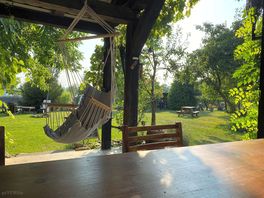 View from the outdoor kitchen.