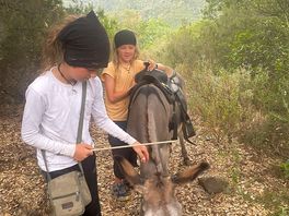 The children rode pascal’s well trained donkey up the mountain paths. a spectacular experience!