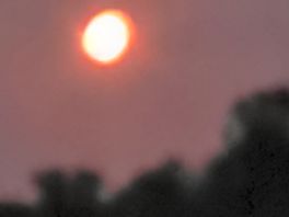 Beautiful orange full moon from condover touring park