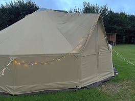 The bell tent we stayed in, absolutley beautiful and very homely
