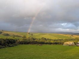 Even cooking in the rain wasn't a problem when the sun then came out and gave us a rainbow!