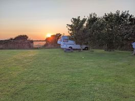 Enjoying the evening sunset over goonhilly