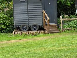 A horse box toilet