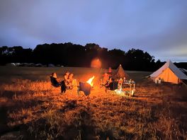Making new friends around the fire