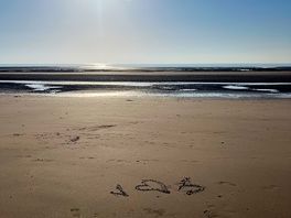 Great beach after a stretch of pebbles