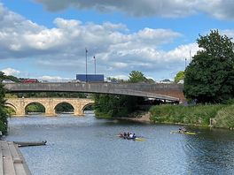Looking towards the city from the rowing club.