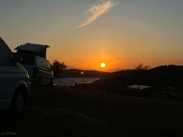 Lovely sunset from the campsite
