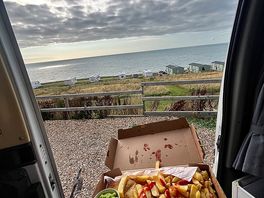 Fish and chips from the on site cafe van