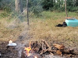 We had a campfire in an area that had already been used for a fire.