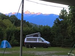Nighttime view of the mountains