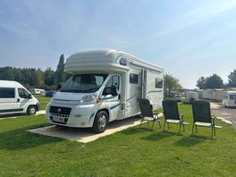 Nice flat pitch and plenty of grass to sit out in.