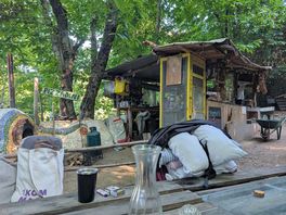 Outdoor kitchen and meeting area
