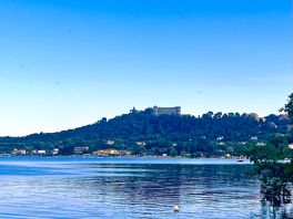 View of bracciano from the camp
