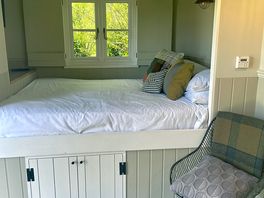 Bed was extremely comfortable. tv at the end of the bed and an alexa