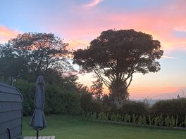 Sunset from outdoor seating