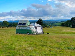 Great views and relaxed camping at Holyrood Farm campsite.