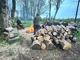 Communal campfire