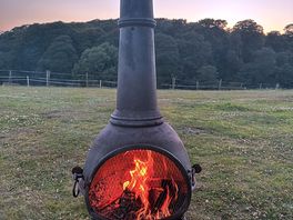 Beautiful chimnea and sunset