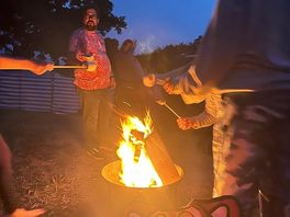 Marshmallows on fire