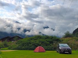 Uitzicht vanaf de tent