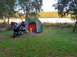 Plenty of space to park your car or motorbike next to your tent.