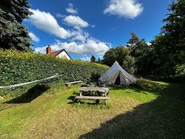The bell tent and hammock