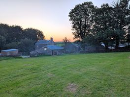 View towards moor house farm. this is the toilet and showers block.
