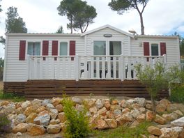 Exterior of the static caravan