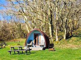Exterior of camping pod