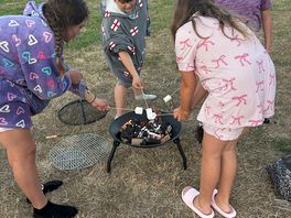 Marshmallows on the fire pit