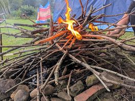 My eldest loved collecting sticks and loved being in charge of the fire.