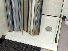 Dirty shower curtains